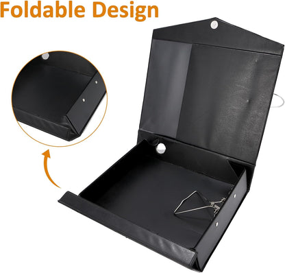 HUA JIE A4 Storage File Boxes Plastic Archives Cases, PVC File Folder Organizer Document Storage Filing Box for office,32.5×6.5×24 cm, Black(Pack of 6)