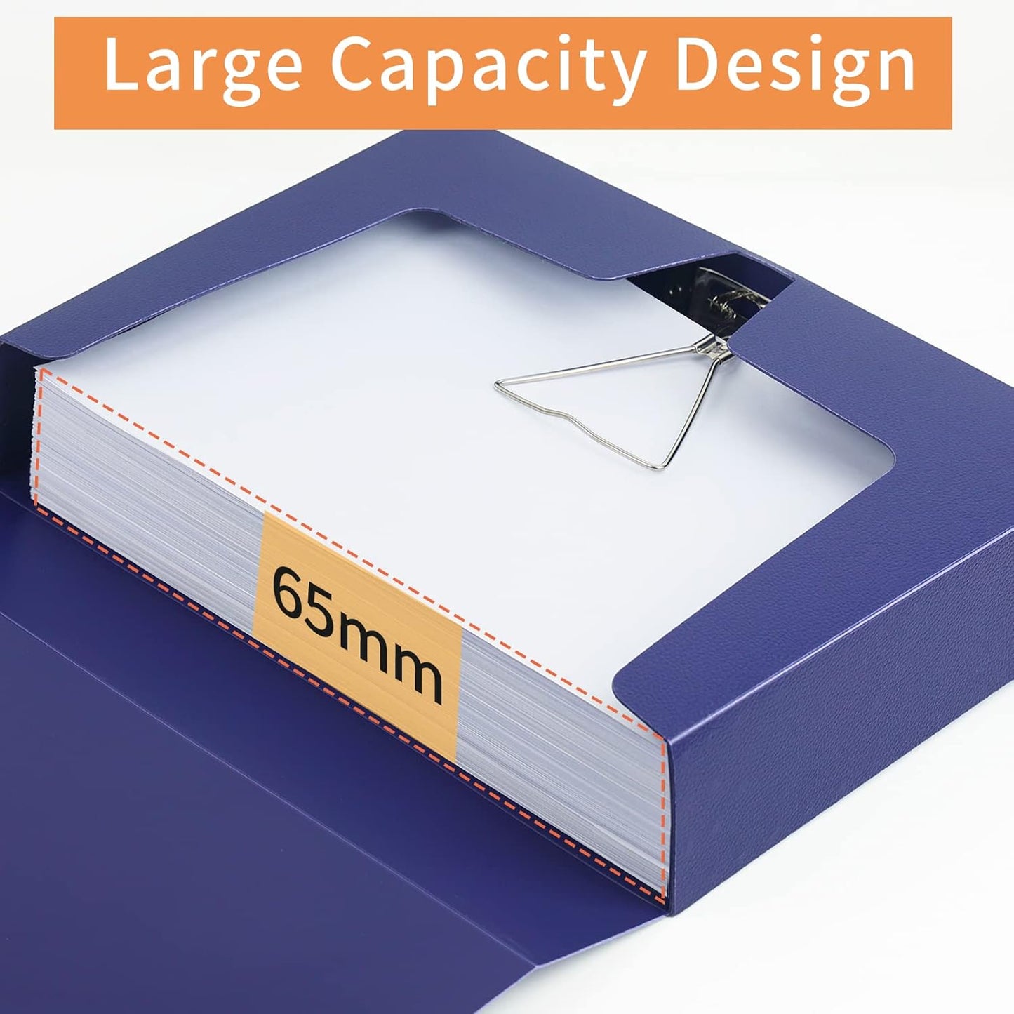 HUA JIE 2 Pack A4 Storage File Boxes Archives Case,65mm Spine,Box File Document Storage Box with Metal Clip for Office School -Black