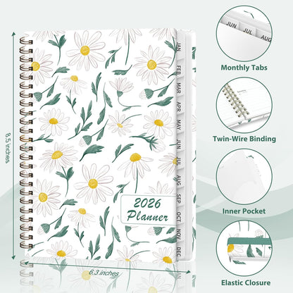 Planner 2026-2027, Weekly and Monthly Academic Year Calendar Planner, July 2026 - June 2027, Daily Agenda Book for Office School Supplies, A5(6.3'' x 8.5'')