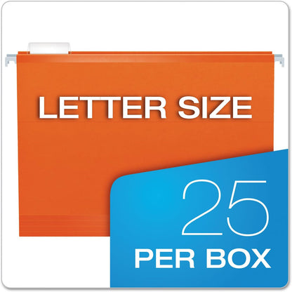 Pendaflex Reinforced Hanging File Folders, Letter Size, Bright Green, 1/5 Cut, 25/BX (4152 1/5 BGR)