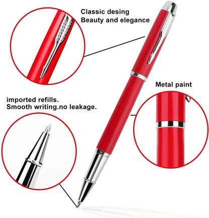 8 Pieces Replaceable Ballpoint Pen Refills Work for Most Brands Pens with Smooth Writing,Free-Flowing German Ink with Medium 0.5mm Ballpoint Tip(Black Refills and Length 4.4inch)