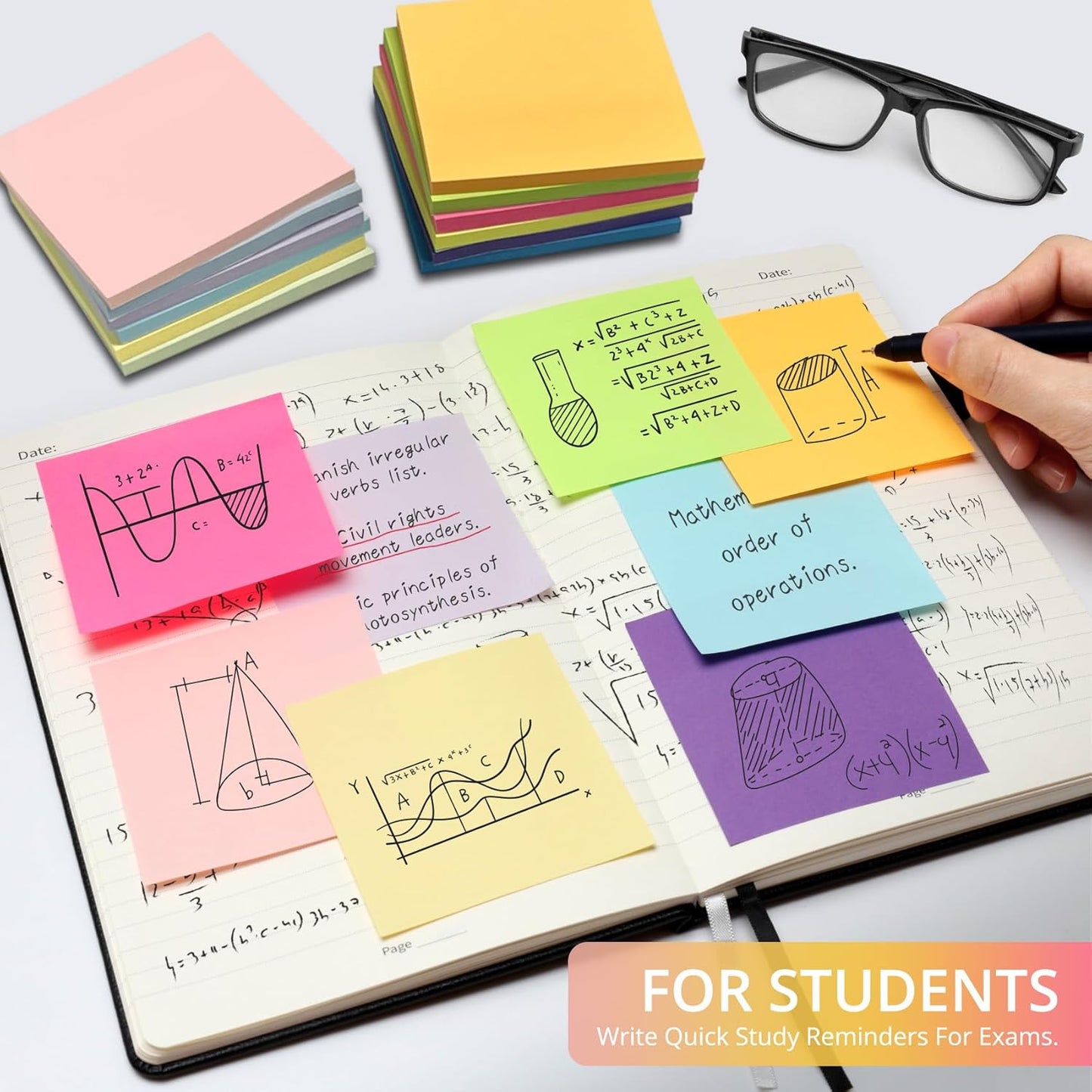 Sticky Notes, 36 Pads, 3x3 Inches Self-Stick Note Pads, Perfect for Office, Study, and Daily Life Organization - Bright