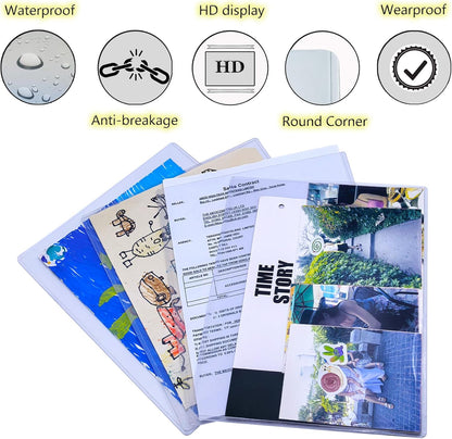 7 PCS 8.5" x 11" Rigid Print Protectors,Clear Plastic Page Protectors,Clear Rigid Top loaders,Plastic Paper Sheet Protectors for Photos,Documents,Contracts,Birth Certificate Protector (7)