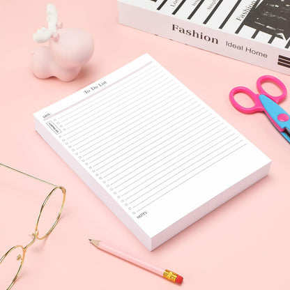 Spakon 300 Sheets Daily to Do List Notepad Notebook Library Card to Do Planner Checklist Memo Writing Pad Schedule Reminder Office Homework Planner for Task, 6" x 8(Retro,Beige)