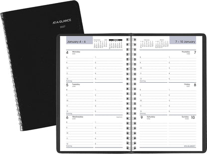 AT-A-GLANCE 2026 Appointment Book Planner, Weekly, 5" x 8", Small, DayMinder, Black (G2000026)