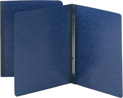 Smead Pressboard Report Cover, Metal Prong Side Fastener with Compressor, 3" Capacity, Letter Size, Dark Blue, 25 per Box (81351)