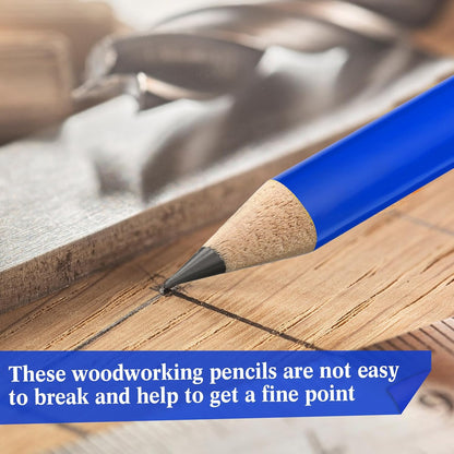 Fainne 48 Pcs Jumbo Pencil, Wooden Pencil with Black Core for Carpenters Construction Workers Woodworkers Framers Beginners Students Teachers DIY Project(Yellow,Round)
