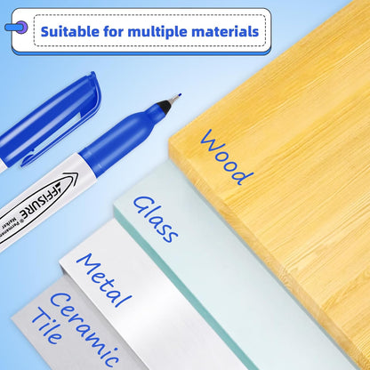 Permanent Markers, Ultra Fine Point, Black, 75 Count, 0.4mm, Fine tip permanent marker set, quick dry, waterproof, fading resists, durable, marks on paper, glass, ceramic, plastic, wood, rock, metal