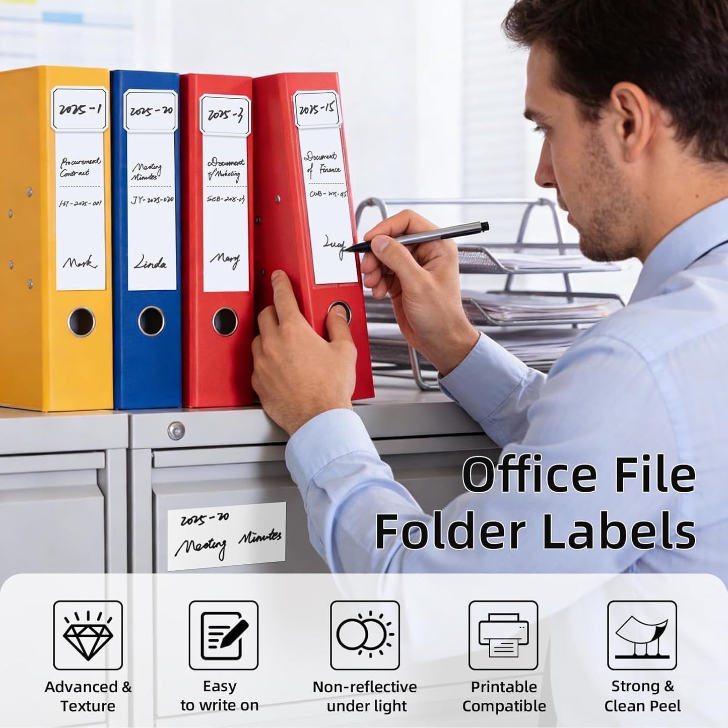 QYH Printable Vinyl Sticker Paper for Inkjet & Laser Printer - Matte White Waterproof, 50 Sheets Vivid Colors, Compatible with Cricut, Silhouette, Ideal for Small Business & DIY- 8.5"x11"