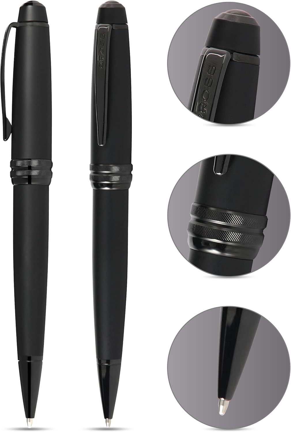 Cross Bailey Matte Red Lacquer Rollerball Pen - Refillable Pen for Smooth Writing - Well-Balanced, Distinctive Design - Easy Handling - Comfortable Grip - Gift-Ready Black Ink