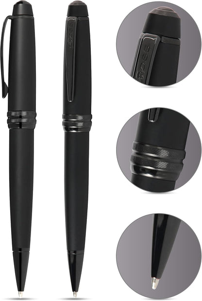 Cross Bailey Matte Red Lacquer Rollerball Pen - Refillable Pen for Smooth Writing - Well-Balanced, Distinctive Design - Easy Handling - Comfortable Grip - Gift-Ready Black Ink