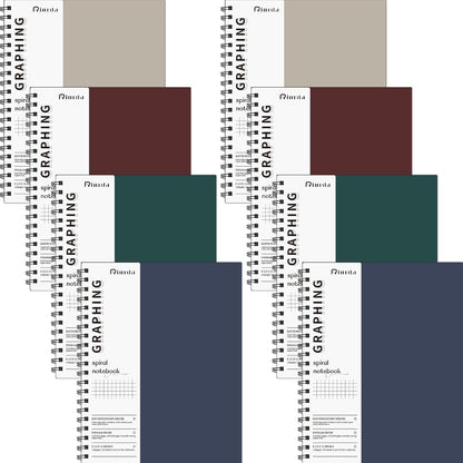 Lined Notebook Spiral Notebook 8.5" x 11"-4 Pack Large Journal Hardcover Notebook 7mm College Ruled Notebook 120 Pages 100 GSM Thick Hardcover Journal for School (LINED, Mult-color)