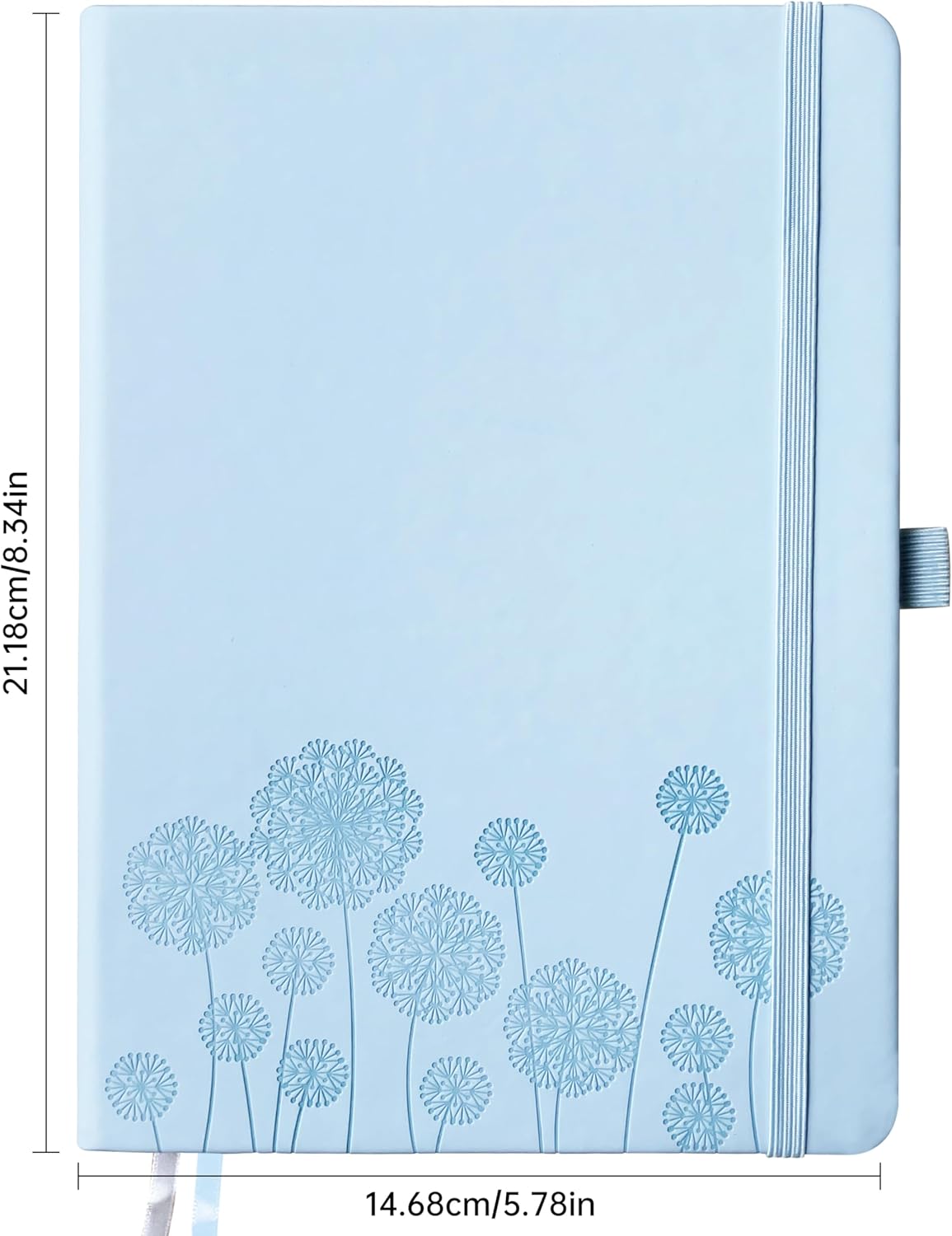 Notebook Journal for Women,A5 Hardcover Leather Journaling Notebooks for Work,200 Pages Travel Journal for Women Men with Pen Holder and Ribbon,5.78"×8.34"(Turquoise)