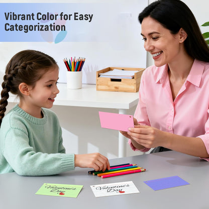 200 Count 3 x 5 Inch Purple Index Cards with Binder Rings, Lined & Blank Study Cards, Thick Cardstock Flash Cards for Students & Teachers, Color-Coded Notecards for School, Home, Work