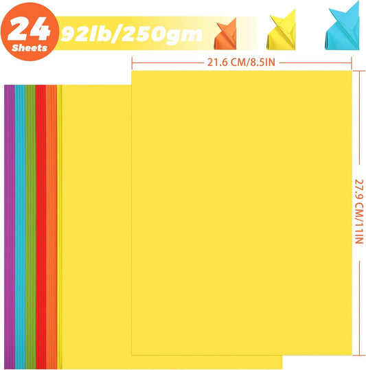 8.5'' x 11'' White Cardstock - 92lb Double-sided Cover Card Stock Heavyweight Paper Perfect for Scrapbooking, Crafts, Business Cards 25 Sheets 250gsm UAP13WH