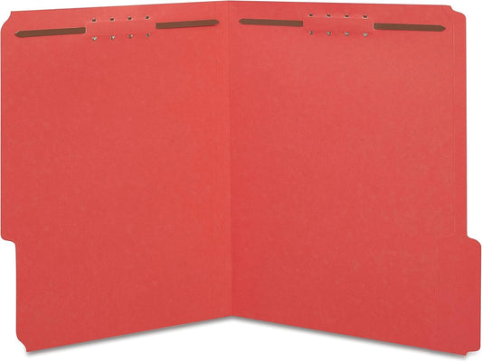 Staples Reinforced Classification Folders, Letter Size, 2" Expansion, Red, Heavy‑Duty Construction – 100/Carton