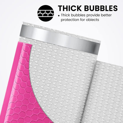 Fuxury Black Bubble Mailers 4x8" 100 Pack Waterproof Padded Envelopes Usable Size 4x7" Self Seal Bubble Envelopes Padded Mailers for Small Business, Envelope Mailers