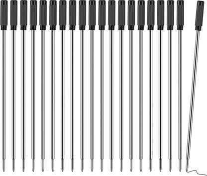 AZUREAL Pen Refills 20P, Replaceable Ballpoint Pen Refills, 1mm Medium Tip, Ink Pen Refills for Twist Pens, Black Ink