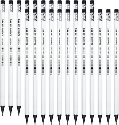 M&G Wood-Cased 2B Pencils, 24 Pack Pre-Sharpened Pencils with Top Erasers, Bulk Black Pencils for School Teacher Supplies, Writing, Drawing and Sketching