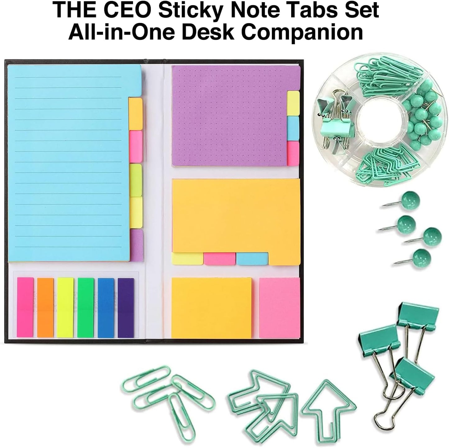 Sticky Notes Set, Tabs, 410 Pack, Divider, School Supplies, Office Supplies, Planner CEO, Sticky Note Dividers Tabs, Book Notes, Bible Sticky Notes