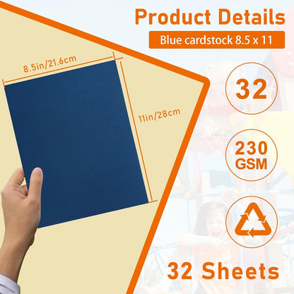 Guakicae 32 Sheets Cream Cardstock 8.5 x 11 Off White Paper, 80lb Thick Ivory Paper Card Stock for DIY Card Making, Wedding Invitations, Thank You Cards, Business Cards, Menus