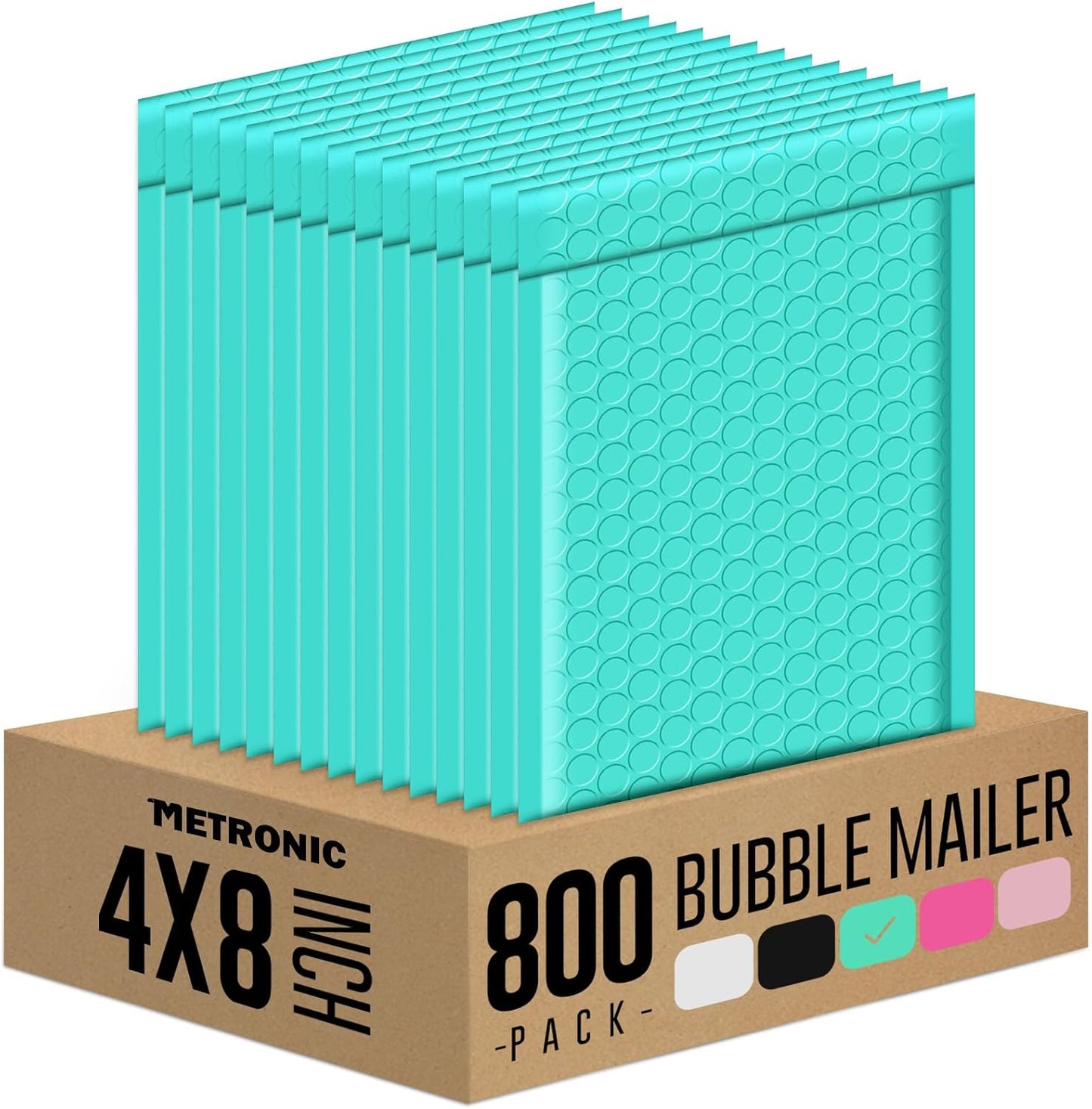 Metronic Bubble Mailers 6x10 Inch 100 Pack Black Usable Size 6x9" Opaque Padded Envelopes Waterproof Bubble Envelopes Cushioning Mailer for Small Business Mailing Makeup Jewelry Gifts
