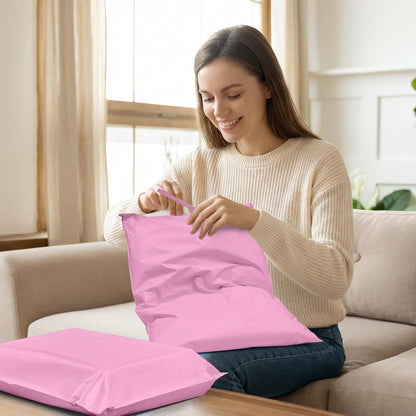 Fuxury Poly Mailers 14.5x19 Inch 50pc Shipping Bags for Small Business Mailing Envelopes for Clothing,Self Seal Shipping Envelopes Waterproof Poly bags Durable Packaging Bags Light Pink