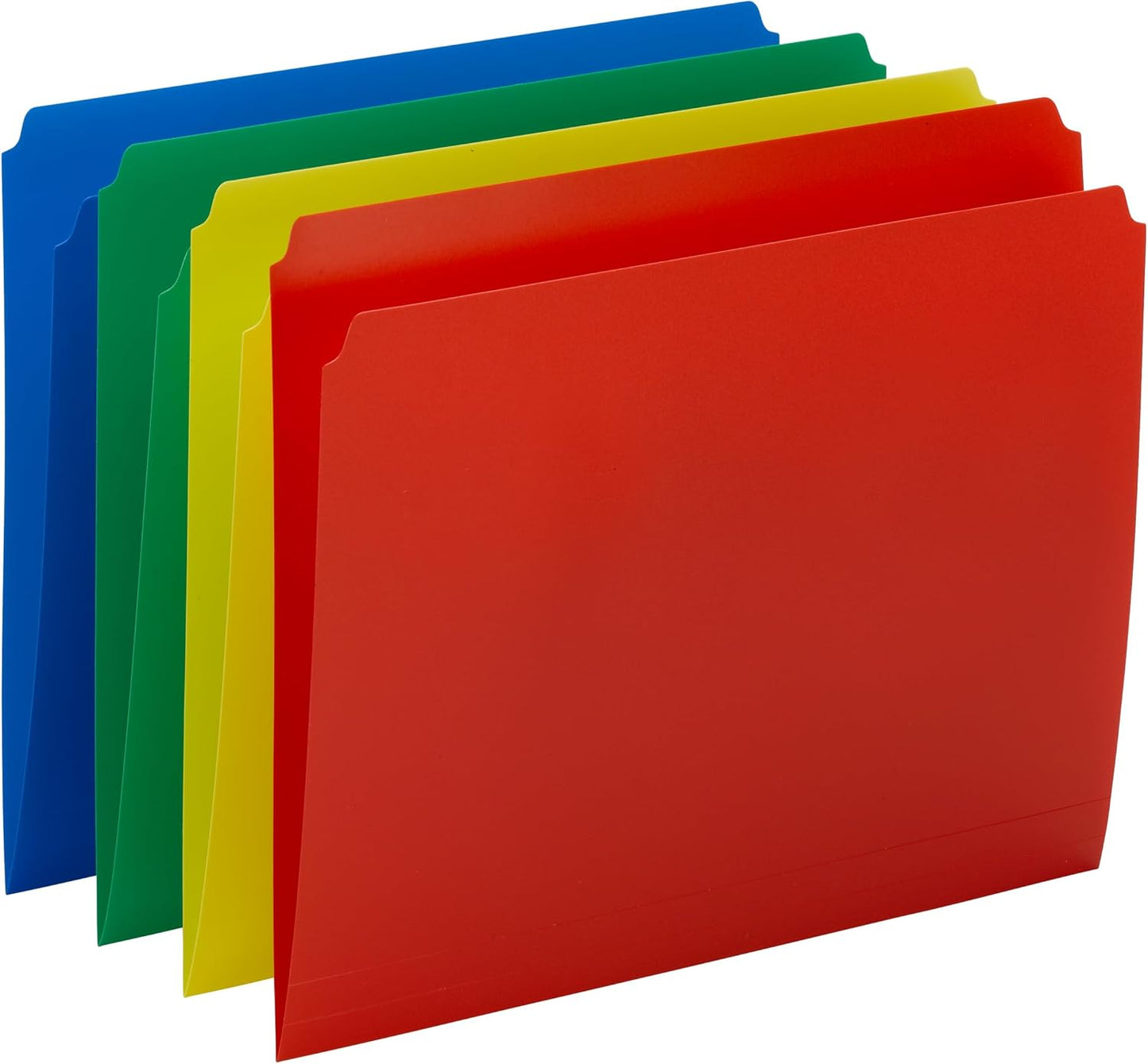 Smead Poly File Folder, 1/3-Cut Tab, Letter Size, Red, 24 per Box (10501)