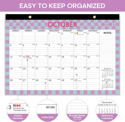 Desk Calendar 2026-2027, 21-Month Calendar Runs Until June 2027, Large 17" x 12" Monthly Desktop & Wall Calendar for Home & Office - Floral