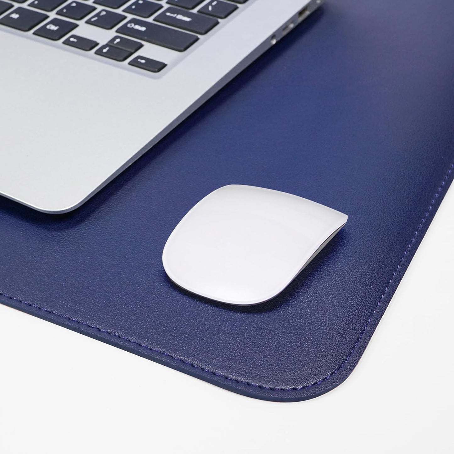Large Desk Mat 47.2" x 17" Leather Desk Pad Protector with Natural Cork & PU Leather, Non-Slip Office Desk Mat, Large Mouse Pad, Waterproof Desk Blotter pad for Office&Home(Black)