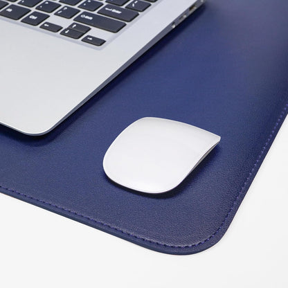 Large Desk Mat 47.2" x 17" Leather Desk Pad Protector with Natural Cork & PU Leather, Non-Slip Office Desk Mat, Large Mouse Pad, Waterproof Desk Blotter pad for Office&Home(Black)