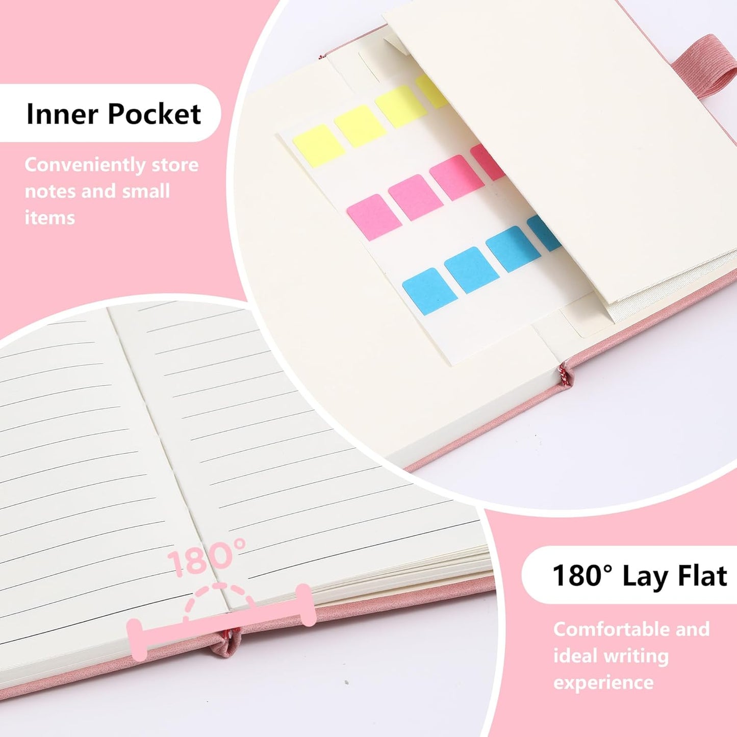 BOBO RABBIT 3 Pack Pocket Notebook Journals Mini A6 Sunflower Floral Notepads Total 600 Pages Aesthetic Hardcover College Ruled Lined Notebooks for Note Taking Travel Office School Supplies, 3.7"x 5.7"
