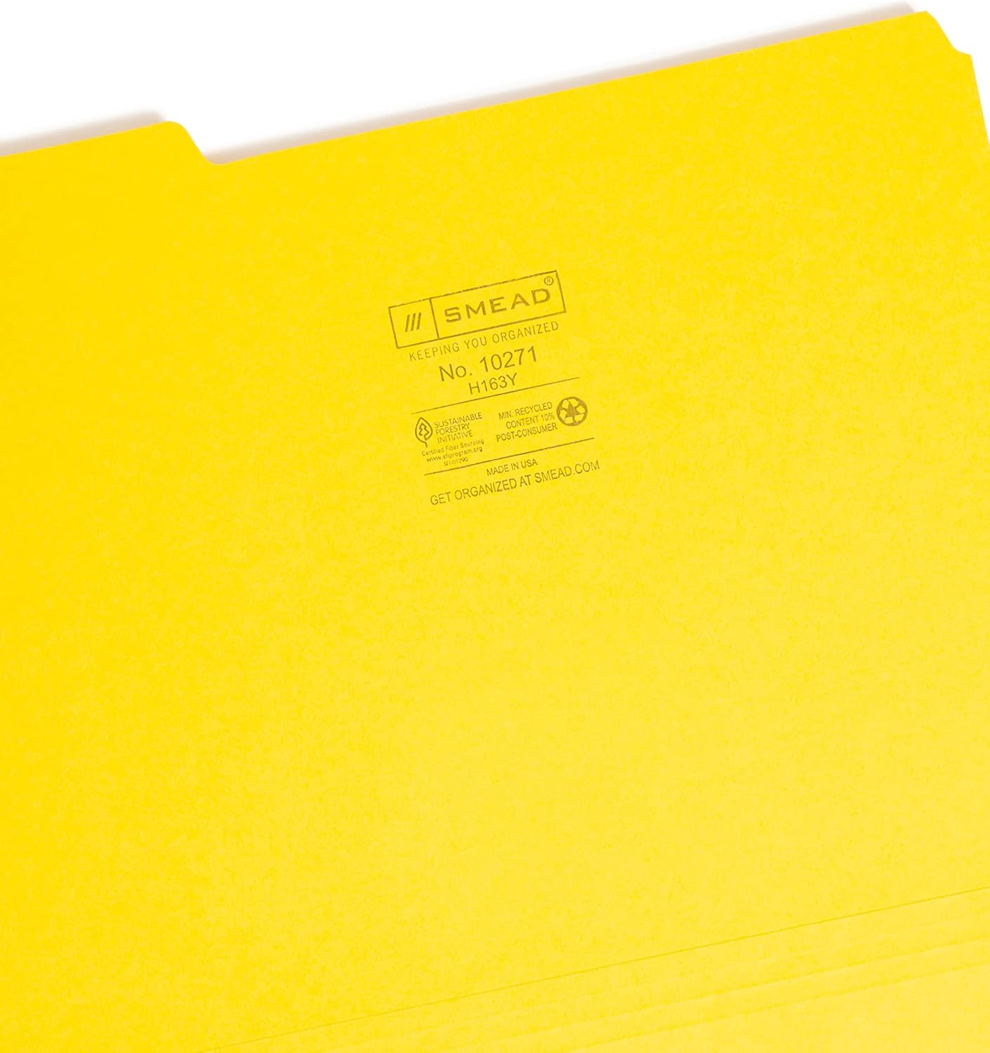 Smead Interior File Folder, 1/3-Cut Tab, Letter Size, Aqua, 100 per Box, Expandable File Folders for Filing Cabinet
