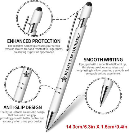 15 Pack Motivational Pen Set - Inspirational Quotes Retractable Ballpoint Pens for Office School Supplies, Encouragement Gifts for Women Men, Multicolor