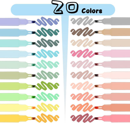 Highlighters, 8 Colors Chisel Tip Highlighters, No Bleed Bible Highlighters for Journaling Planner Notes Supplies