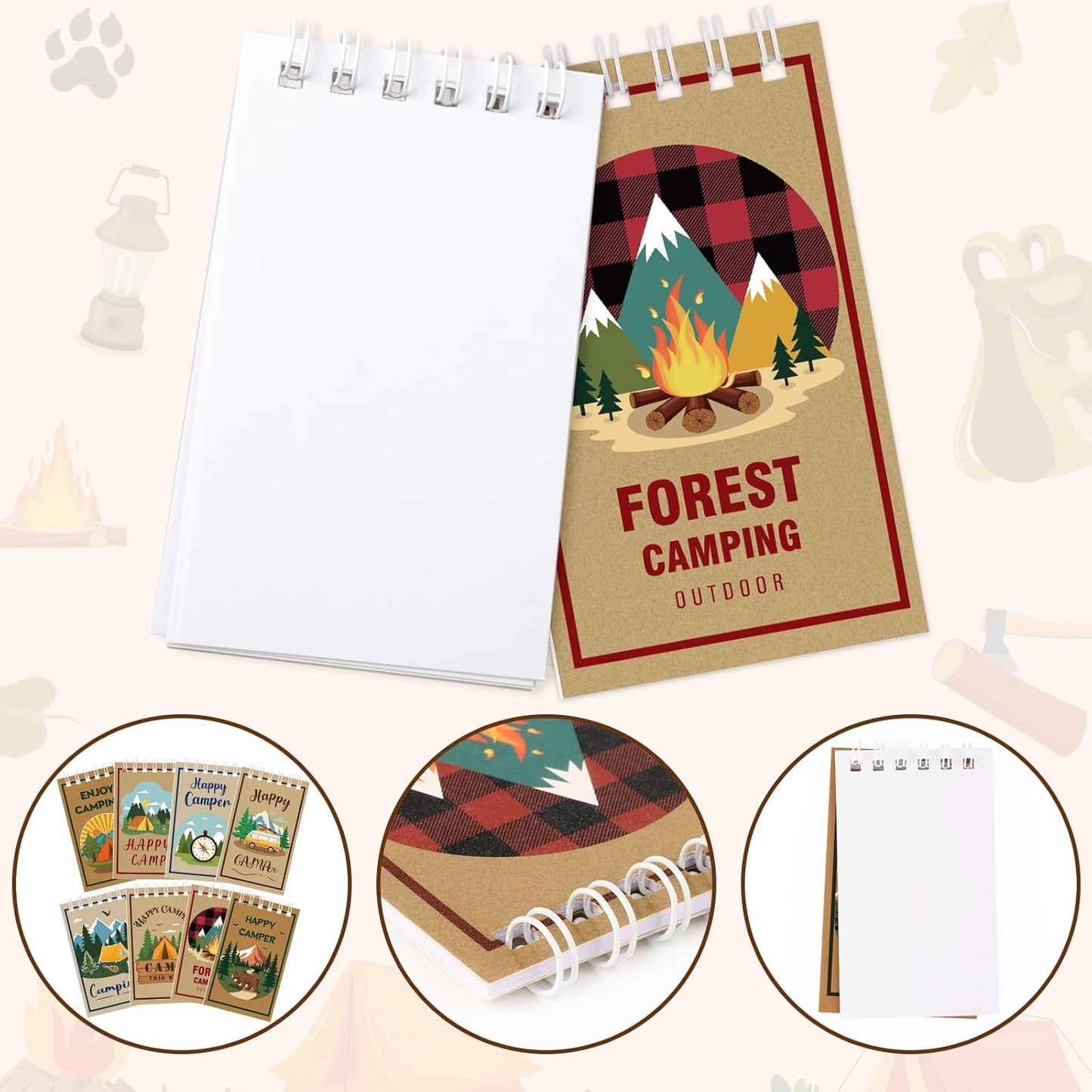 Hooqict 24 Pack Small Pocket Notebook Mini Notebooks Bulk Small Spiral Notepads with 8 Colors, Memo Note Pads for Kids, Work, Office, School, 3.9 x 2.4 Inches