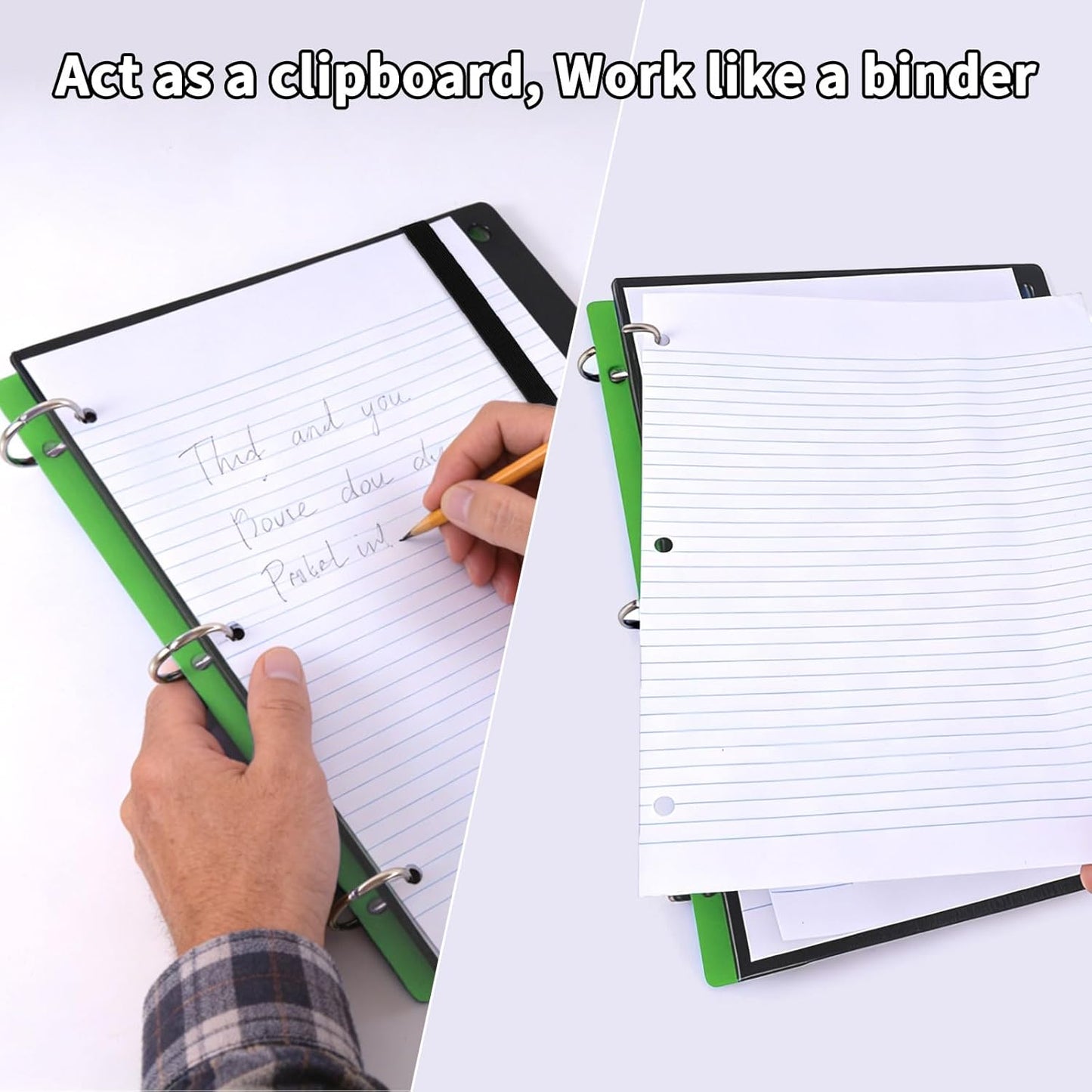 360 Degree Pivotable Binder, Upgraded 3 Ring Binder 1 inch 4 Pack, Flexible Binders 3 Ring, Foldable Three Ring Binders- Black, White, Blue, Red