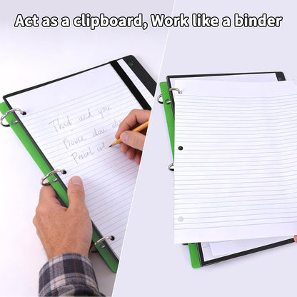 360 Degree Pivotable Binder, Upgraded 3 Ring Binder 1 inch 4 Pack, Flexible Binders 3 Ring, Foldable Three Ring Binders- Black, White, Blue, Red