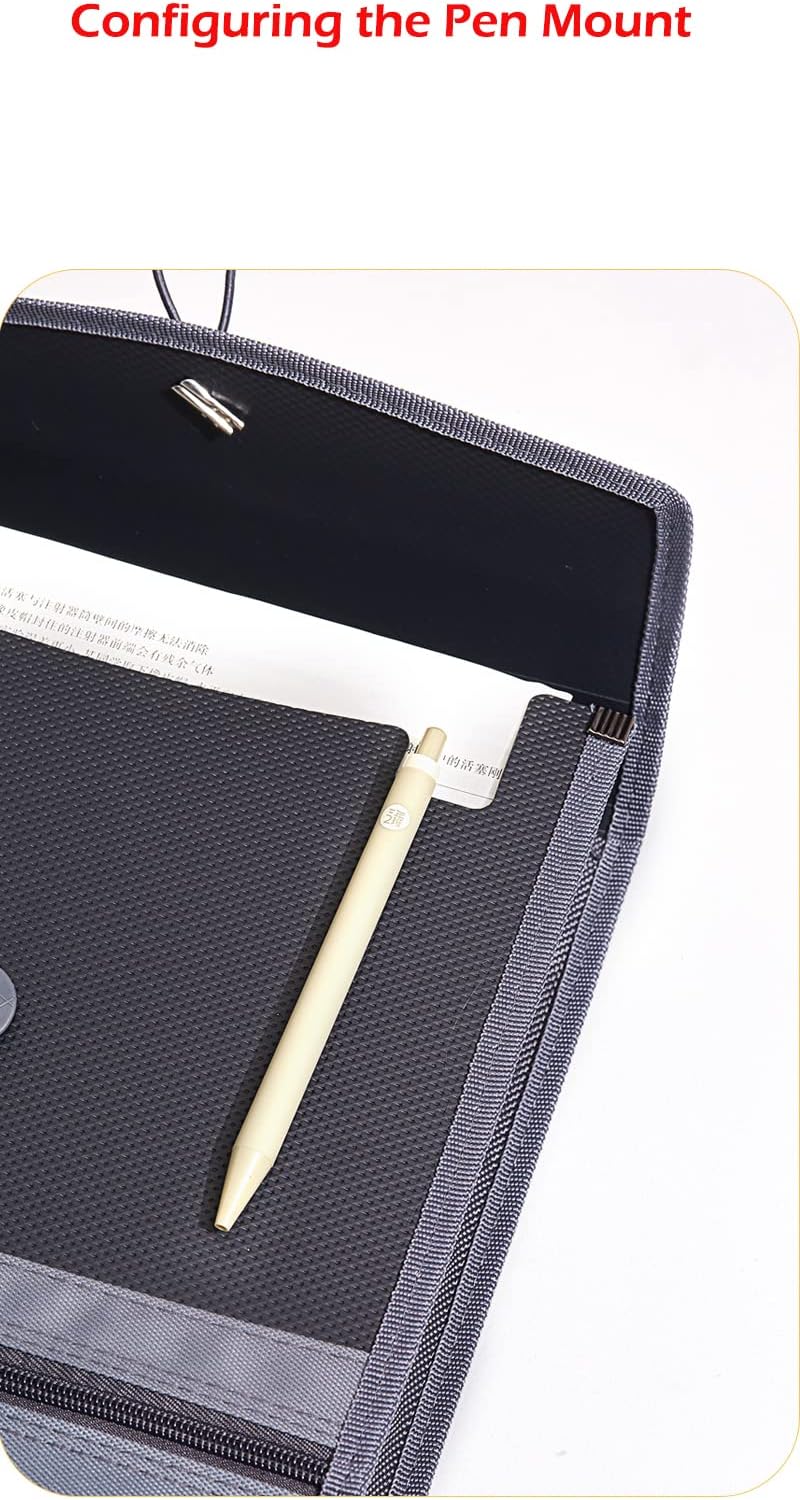 Expanding File Folder Document Organizer with Elastic Cord & Button Closure, Letter Size, 3.5" Expansion, Letter A4 Expandable File Folder for Home School Office Organization, 3 Pack