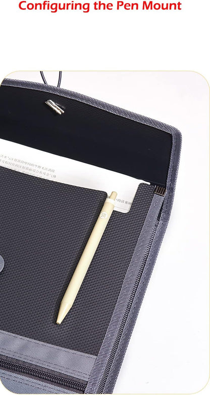 Expanding File Folder Document Organizer with Elastic Cord & Button Closure, Letter Size, 3.5" Expansion, Letter A4 Expandable File Folder for Home School Office Organization, 3 Pack
