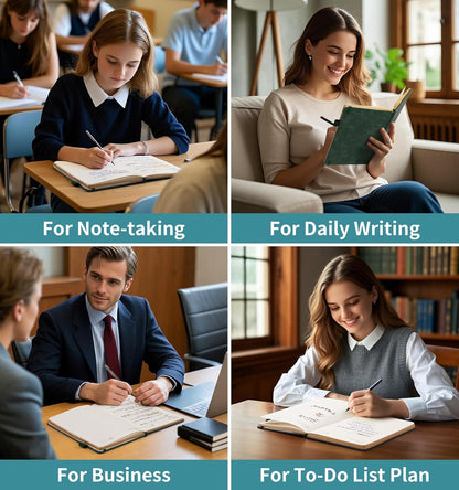 Lined Journal Notebook, A5 200 Pages Leather Journals For Writing Women & Men Travel,business,work & School,college Ruled Notebooks Hardcover Journaling Notebooks Daily Diary, 5.7'' X 8.3''-Purple