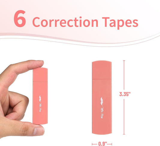 Mr. Pen- Aesthetic Correction Tape, 0.2" x 197", 12 pcs, Pastel Colors, Cute Correction Tape