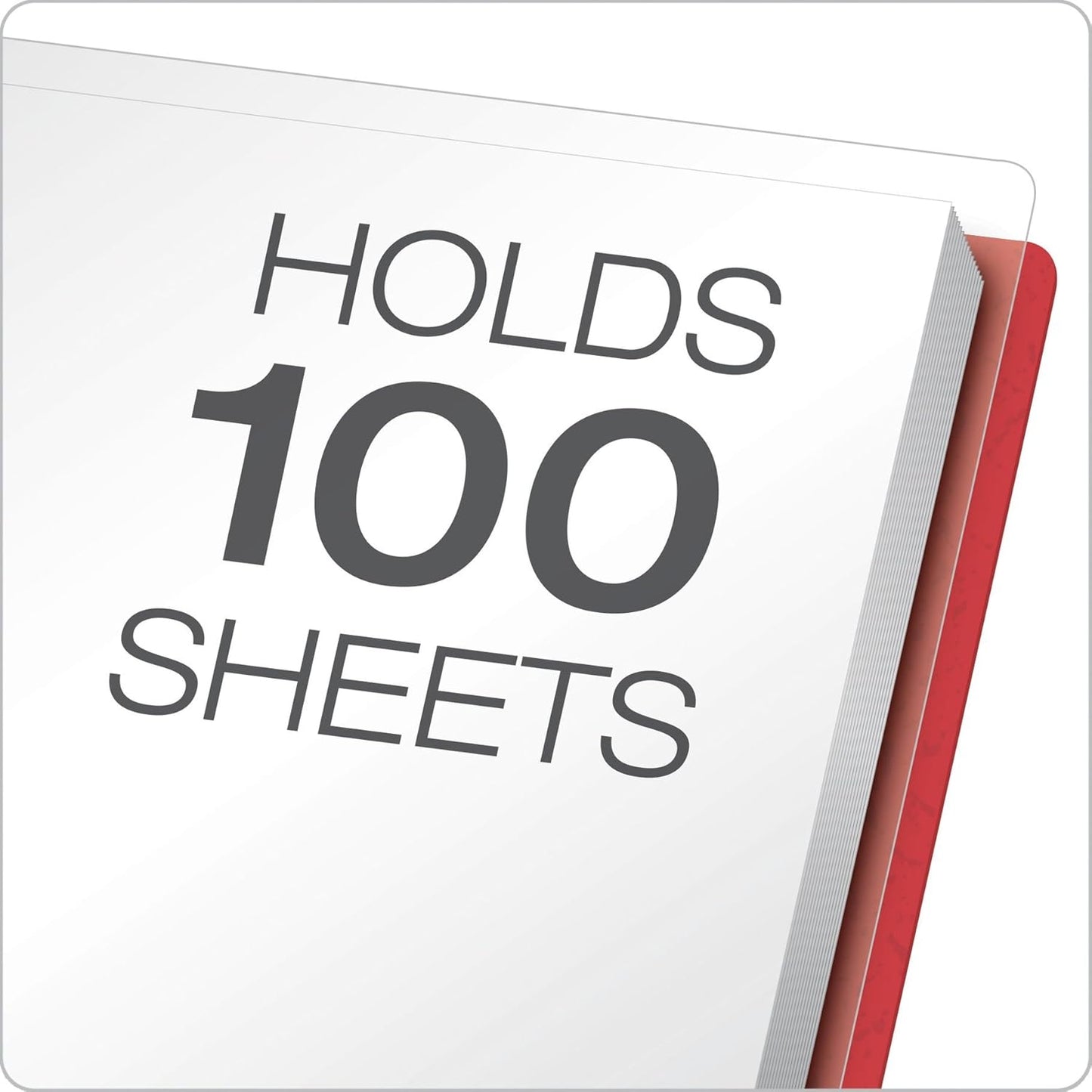 Oxford Clear Front Report Covers, Red, Letter Size, 25 per box (55811EE)