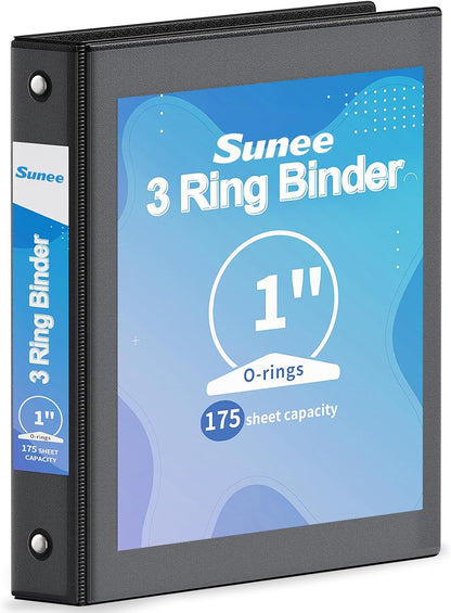 SUNEE 3 Ring Binder 3 Inch 1 Pack, Clear View Binder Three Ring PVC-Free (Fit 8.5x11 Inches) for School or Office Supplies, Pink