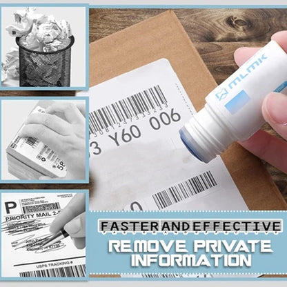 Eme-rald 20ML Thermal Paper Correction Fluid, Identity Protection Information Anti-Leakage Protection Stamp, Mask Out Private Information Cover Simple Operation Office Tool Correction Fluid (White)