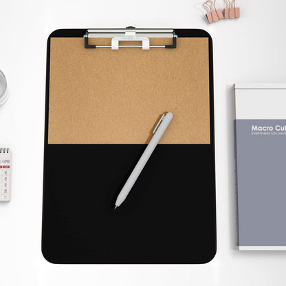 Hongri Plastic Clipboard, White 8.5x11" Clipboard, A4 Letter Size Clipboards for Nurses, Students, Office and Women, Clipboard with Pen Holder and Low Profile Clip, Size 12.5 x 9 Inch(White)