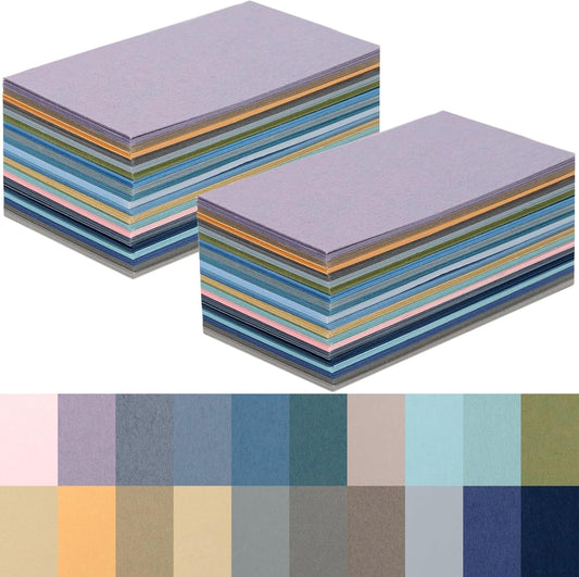 100 Sheets Rainbow Colored Cardstock Index Card Blank Colorful Thick Paper 92LB/250gsm Cards Stock for Invitations, Postcards, Photos, DIY Crafts Greeting Card Making Scrapbook Supplies (4 x 6Inch)