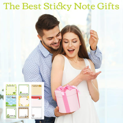 Inspirational Sticky Notes Gifts - 9 Pack Funny Positive Quotes Notepads 3x3 Inches, Fun Motivational Self-Adhesive Memo Pads Office Study Supplies for Friends Coworkers (450 Sheets)
