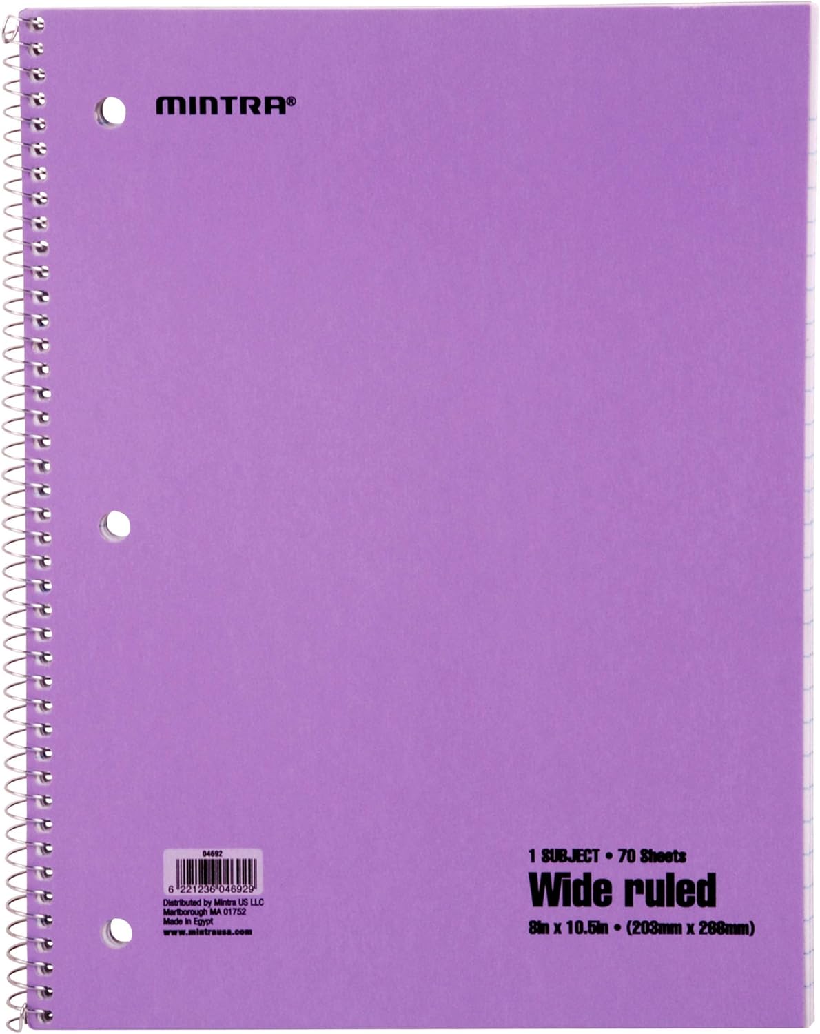 Mintra Office Spiral Notebooks, Wirebound, Journals for School, Work, Business, Aesthetic Stationery, Writing Pads, Teacher & Student Supplies (6, Pastel, College)