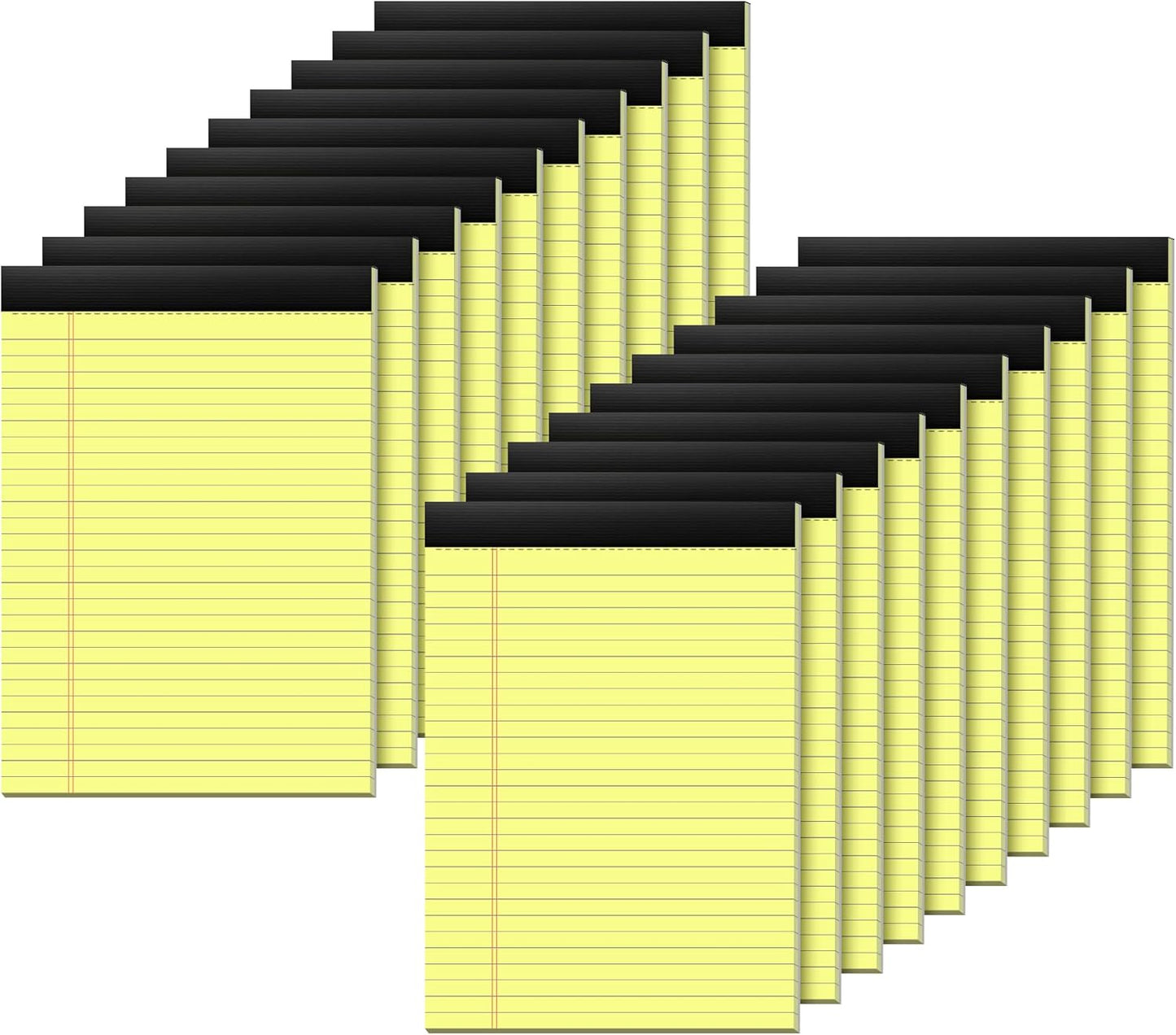 Legal Pads 8.5 x 11 Writing Pads, 3 Pack Note Pads 8.5 x 11 Wide Ruled Pads of Paper, Micro Perforated Notepad 8.5'' x 11'' Lined Paper Pads, Thickness Paper with Strong Cardboard, 30 Sheets per Pad